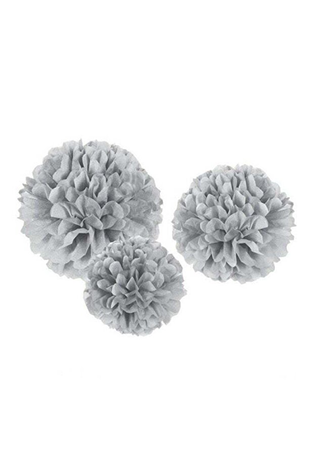 Silver Fluffy Hanging Decoration Party Supplies