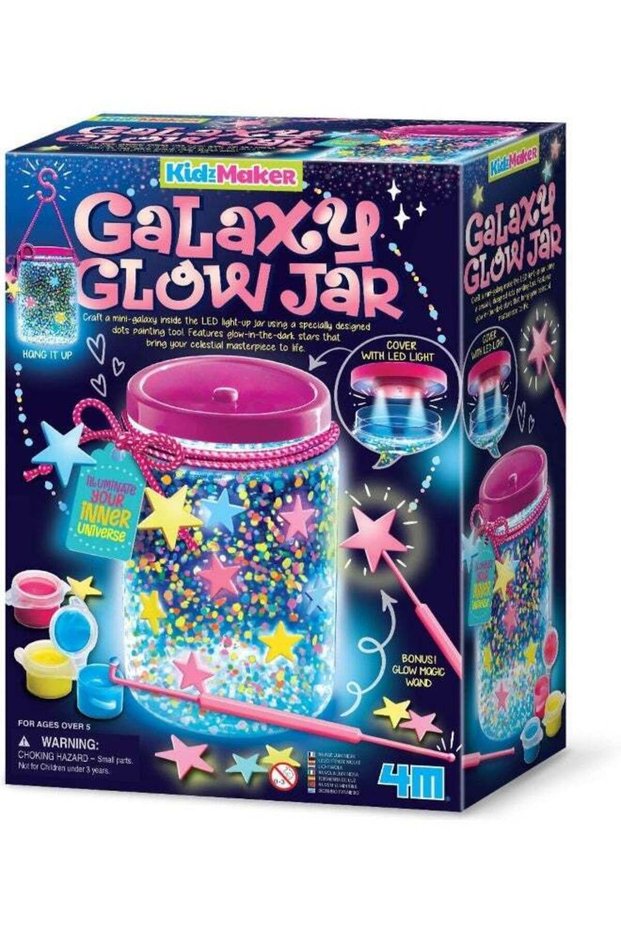 4M KidzMaker Galaxy Glow Jar Craft Kit