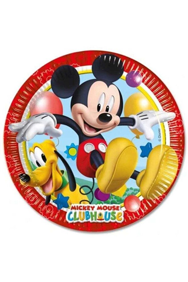 Ciao Playful Mickey Paper Plates – 23 cm Round Party Plates Featuring Mickey Mouse Clubhouse Design