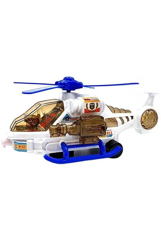 Police Helicopter Toy with Bump & Go Action Light & Sound Educational Helicopter Toy for Kids Ages
