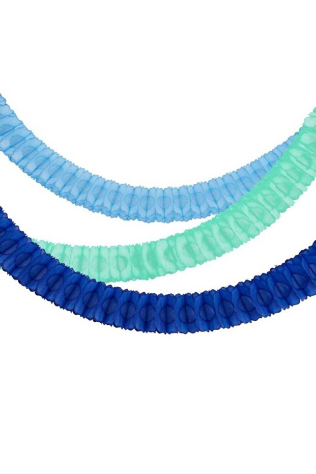 3 Blue Honeycomb Garlands