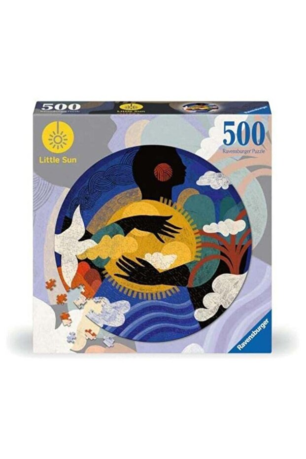 Ravensburger Little Sun Feel Circular 500‑Piece Jigsaw Puzzle – Warm Sunshine-Inspired Round De