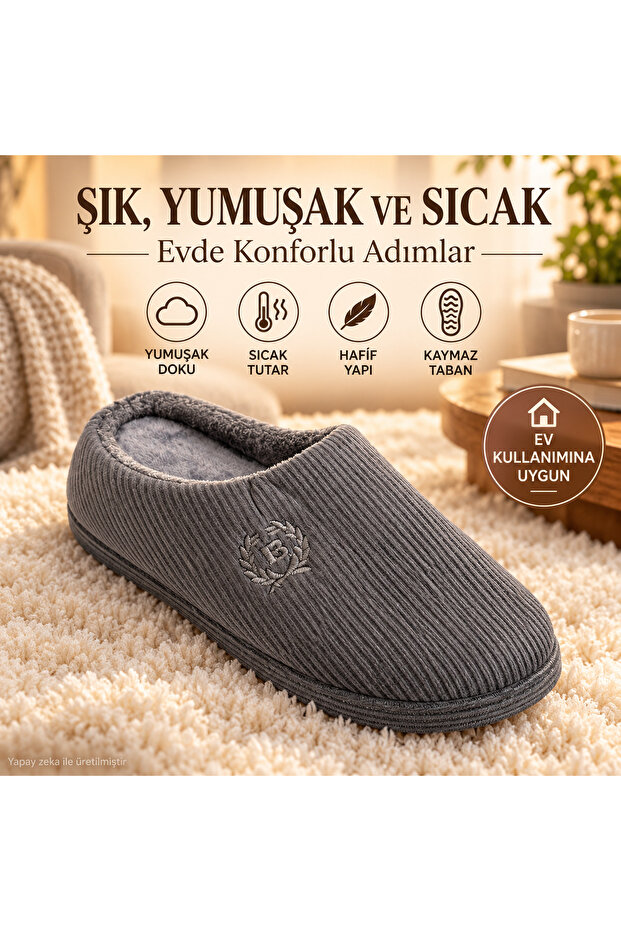 Erkek Kapalı Burun Ev Terliği