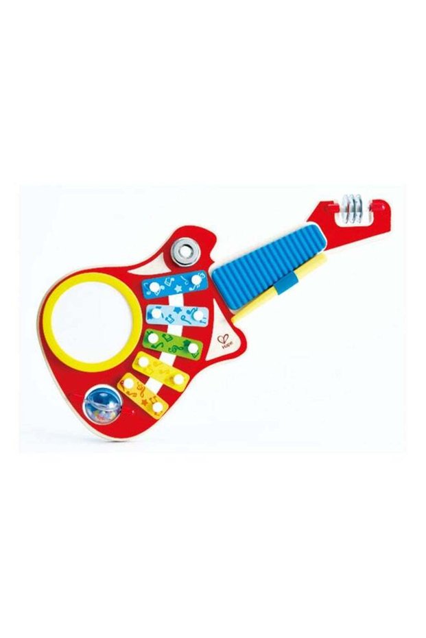 Hape 6-in-1 Music Maker | Colorful 6 Instrument Guitar Shaped Musical Toy for Ages 18 Months+