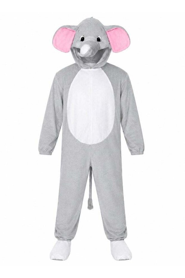 Kids Elephant Animal Costume with Hood – Jungle Safari Fancy Dress Outfit for Boys & Girls of age 4