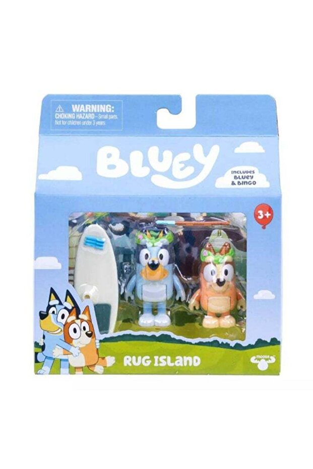 Bluey Rug Island Bluey & Bingo Figures 2-Pack