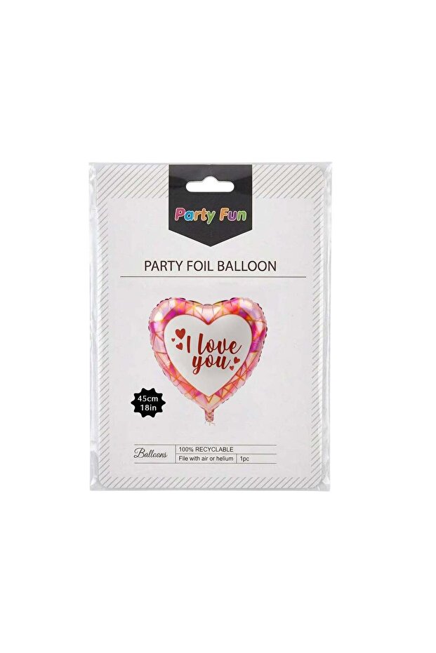 Foil Balloon Heart {I LOVE YOU}