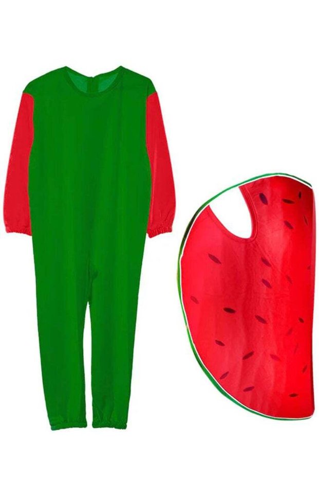 Kids Watermelon Fruit Costume Set – Food Theme Fancy Dress Outfit for Boys & Girls of age 8 to 9 ye