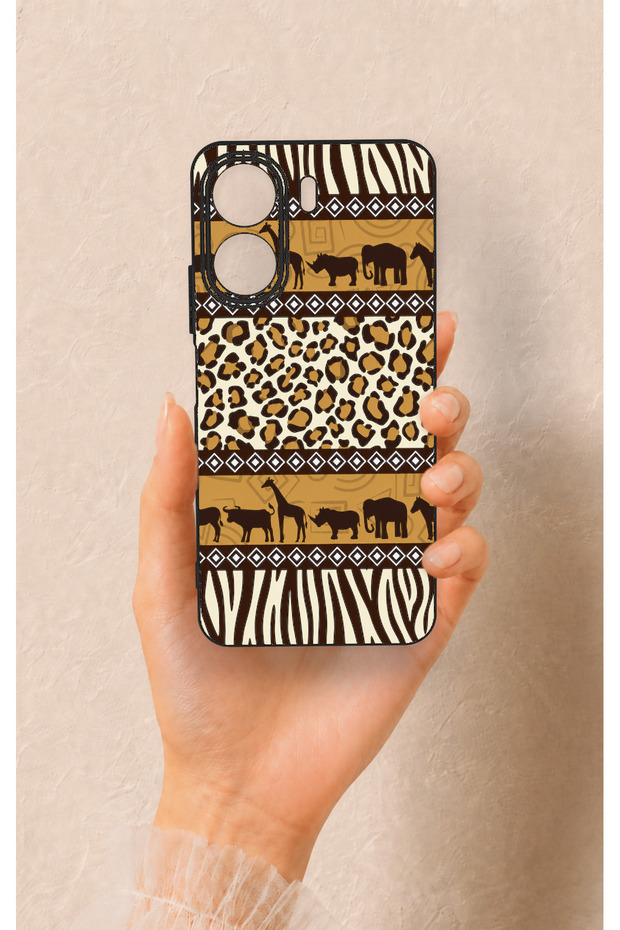 Redmi 13C Compatible African Safari Pattern Silicone Case