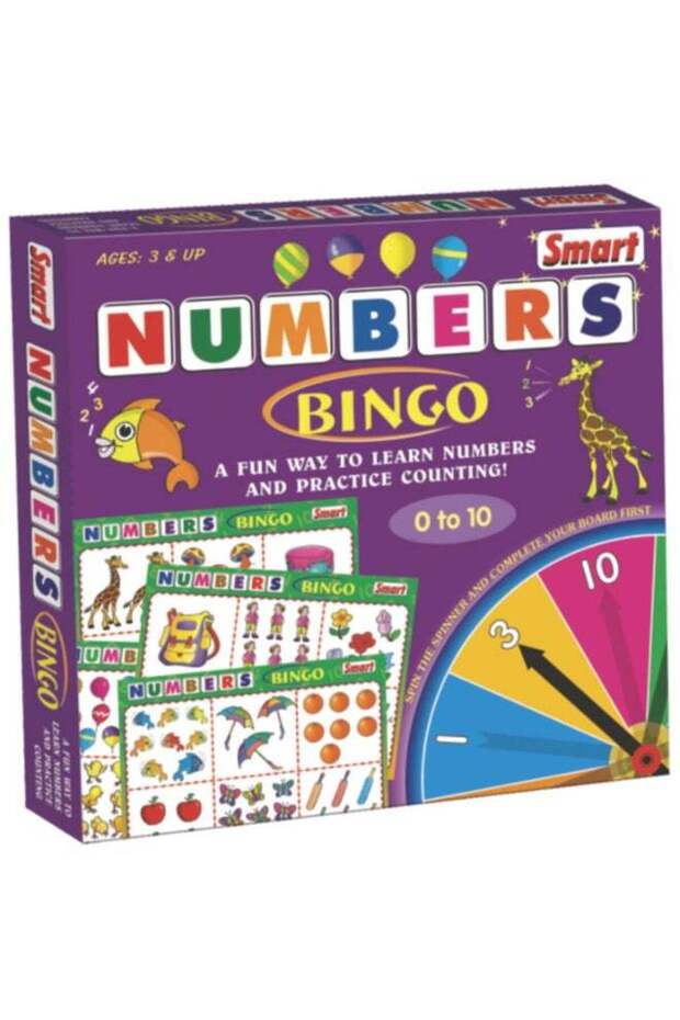 Creative’s Smart Numbers Bingo Educational Game for Kids 3+, Learn Numbers 0–10, Counting & Matchin