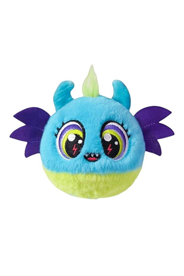 Bouncibles Jett the Monster Plush Toy (8 cm, Blue/Green)