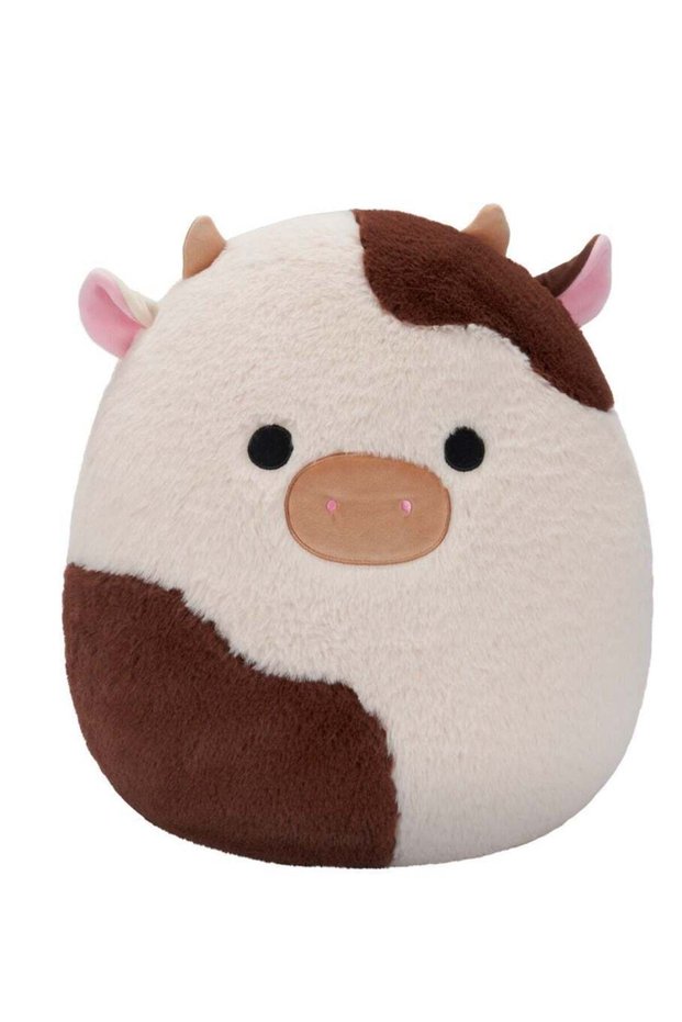 Plush Ronnie Brown and White Cow Fuzzamallows Plush Toy – 30 cm Soft Collectible Stuffed Animal