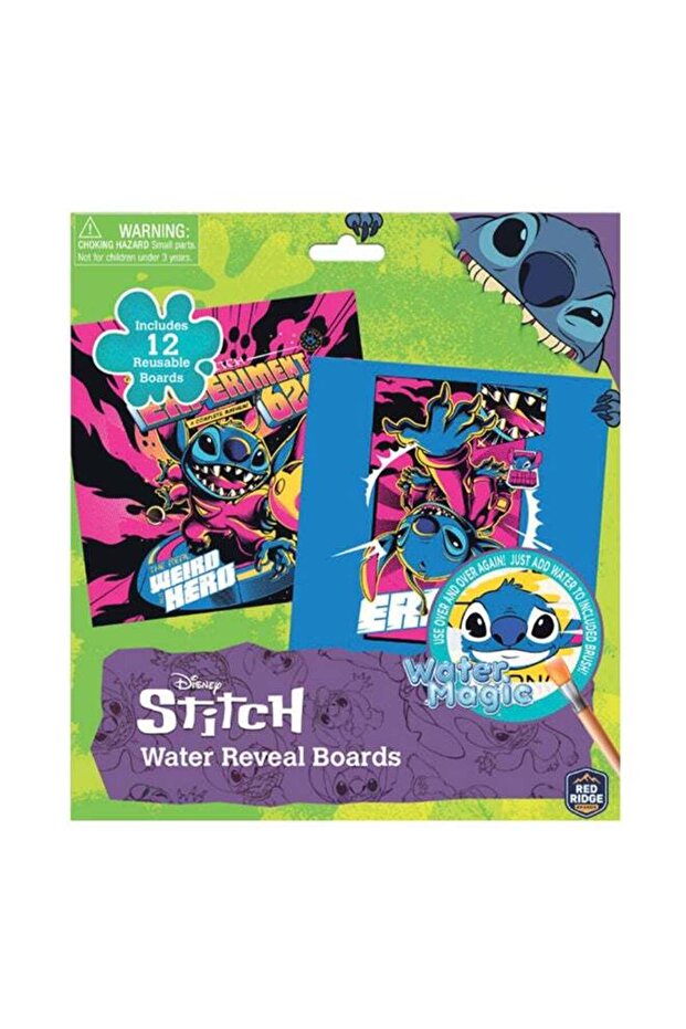 Disney Stitch Water Amazing | 12 Reusable Boards | Magic Reveal Boards | Age 3+ Years