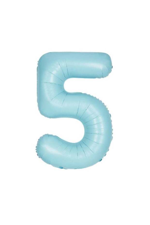 34" Matte Blue 5 Foil Balloon