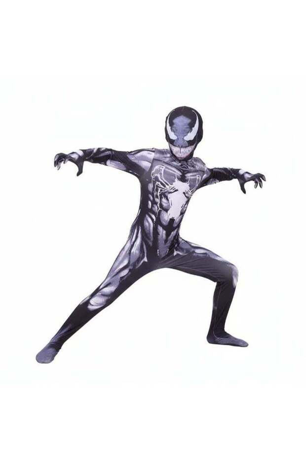 Venom Eddie Brock Symbiote Suit Cosplay Costume Full Bodysuit, Marvel Comics Villain Outfit with Bl