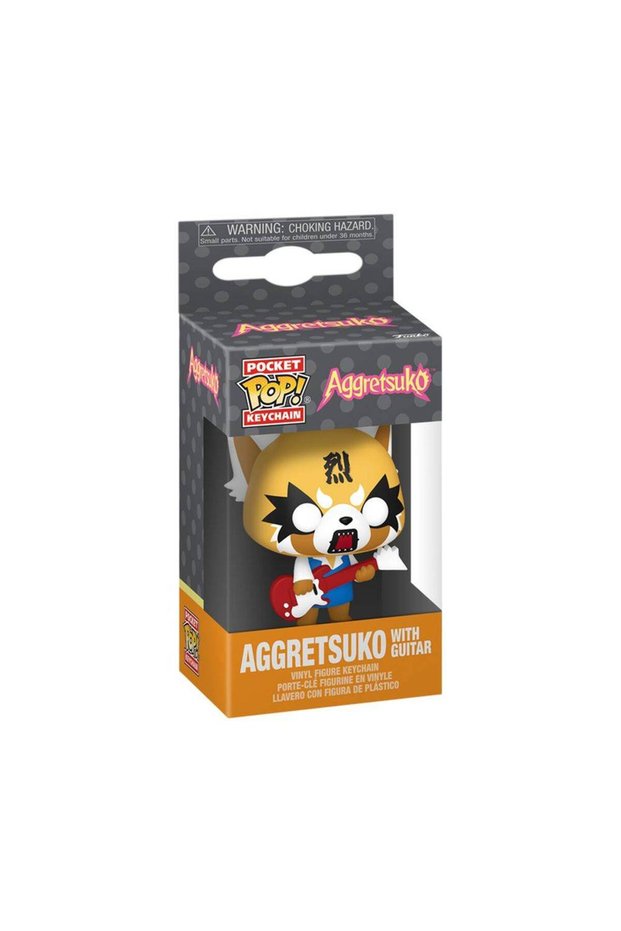 Funko Pocket POP! Aggretsuko Aggretsuko with Guitar Vinyl Keychain (10.2 cm)