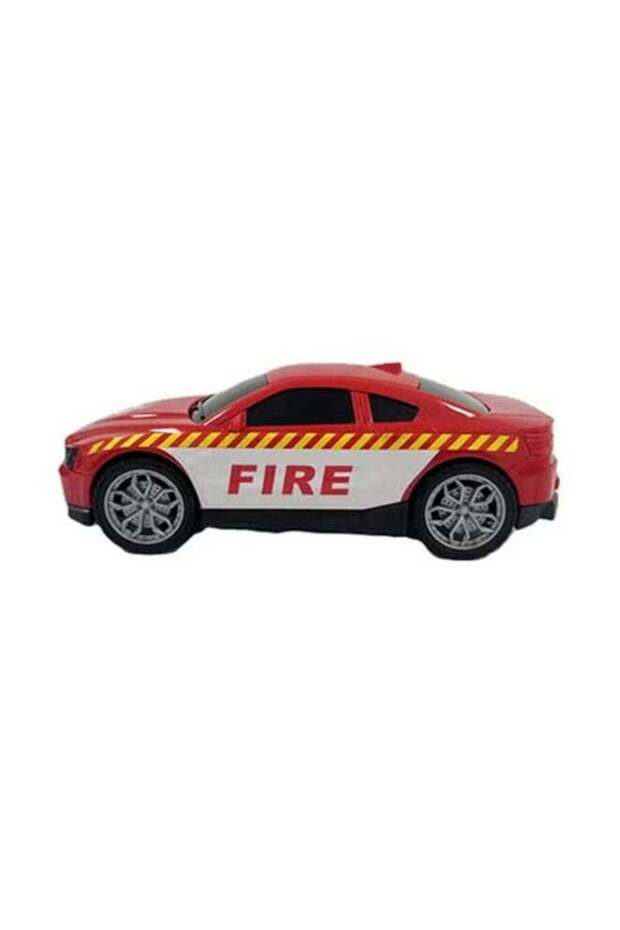 D-Power Helicopter & Sports Car 1:14 Scale Firemen Playset – Red | Elevate the excitement with this