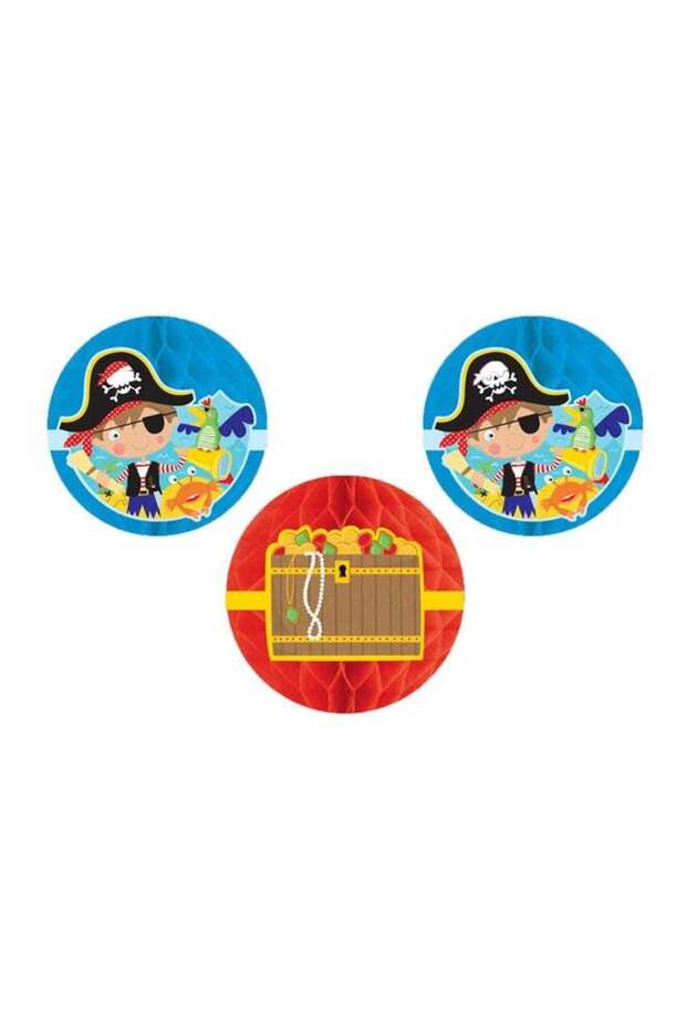 3-Piece Honeycomb Ball Set Birthday Theme Party Supplies