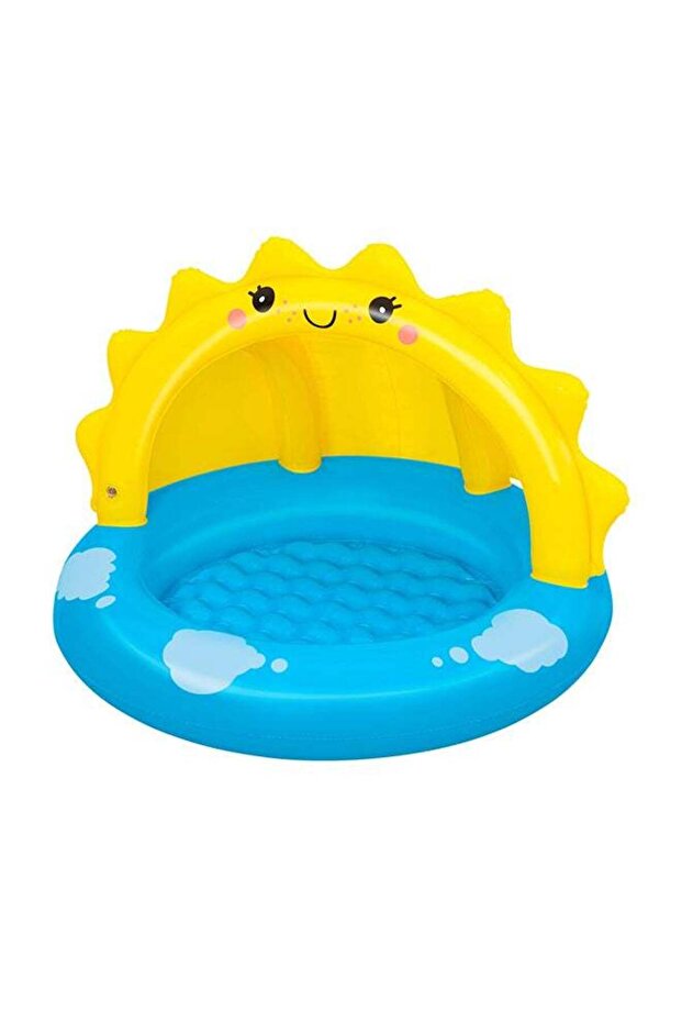 Bestway, Sunny Days Shaded Kiddie Pool for Toddlers, Inflatable Baby Pool with Built-in Sunshade Ca