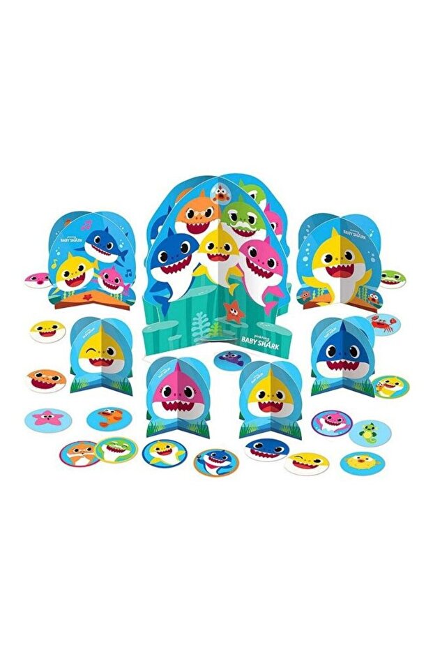 Baby Shark Centerpiece Table Decorating Kit Birthday Theme Party Supplies