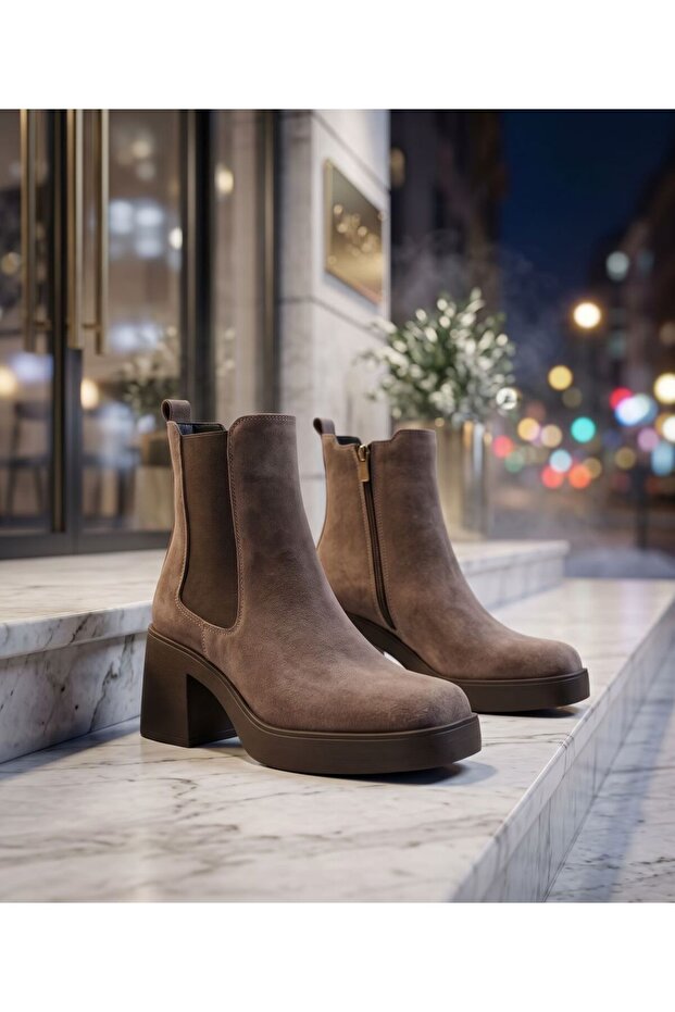 Genuine Leather Mink Suede Women's Leather Boots Trc-22309