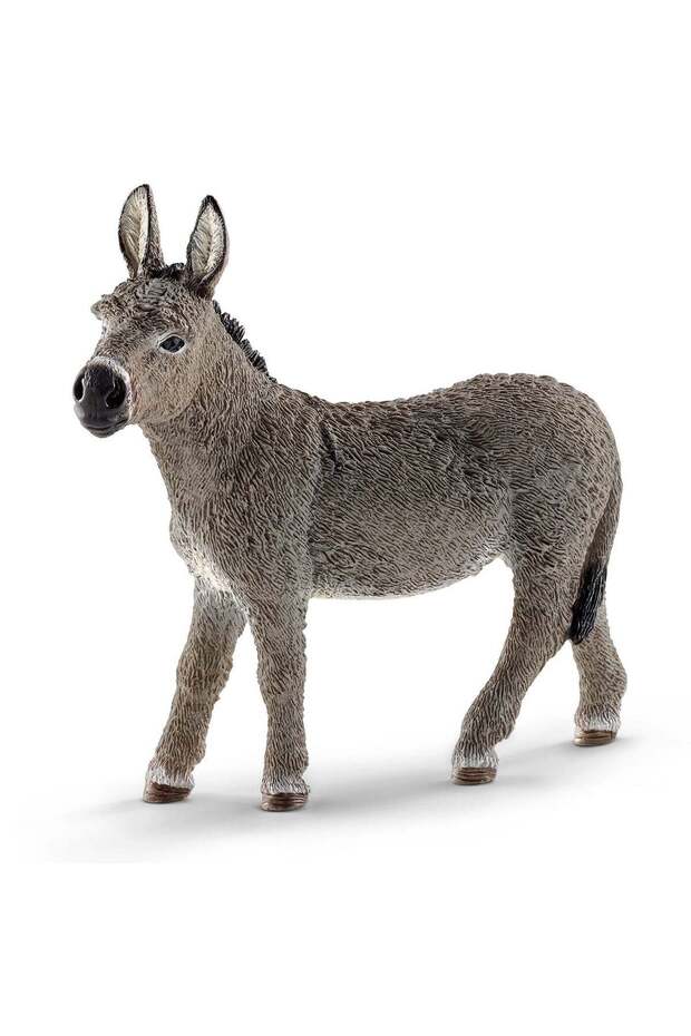Schleich Farm World Donkey Figure (8.8 x 8.8 x 9.12 cm)