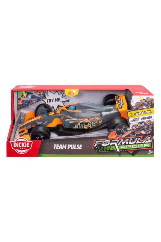 Formula Racer Team Pulse 1:24 Toy Car with Light and Sound, Friction Drive, Rubber Wheels, 23cm