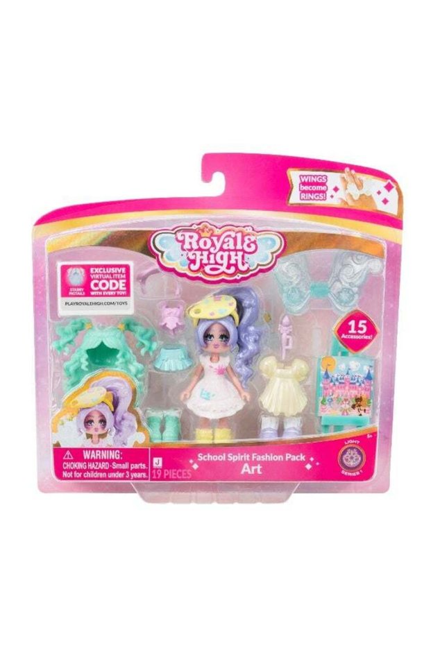 Royale High School Spirit Fashion Pack Art-Themed, 3-Inches Doll Figure | Exclusive Virtual Item Co