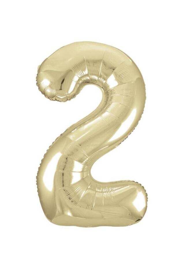 34" Gold Foil Number 2 Balloon