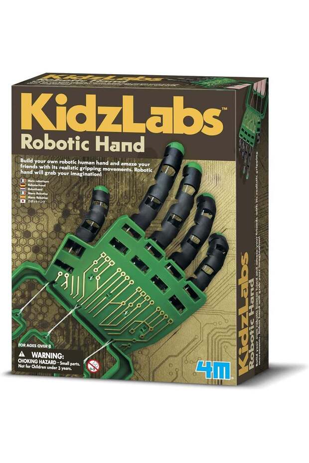 4M KidzLabs Robotic Hand – Build Your Own Mechanical Hand That Moves Like Real Fingers | STEM Engin