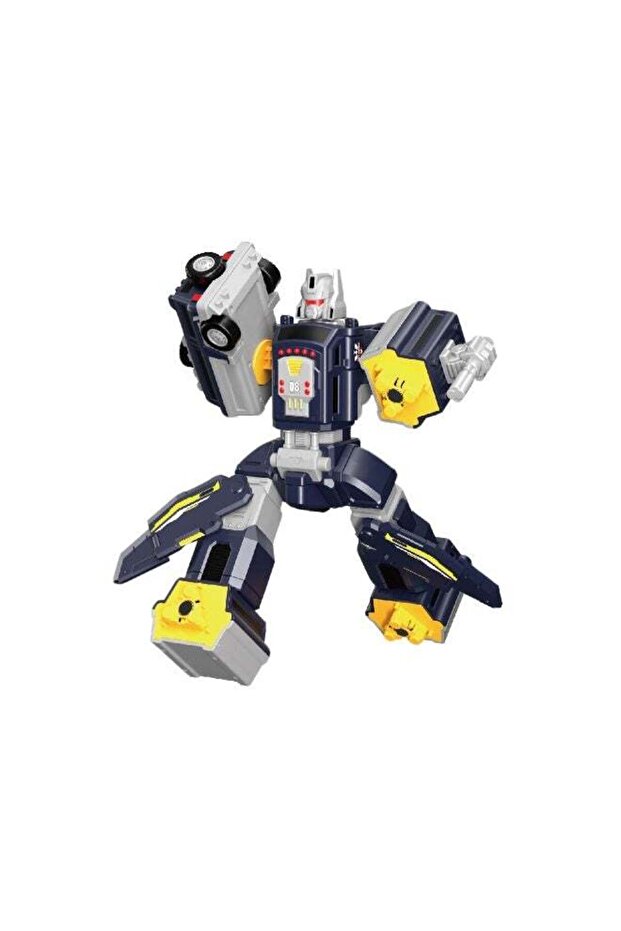 Magnetic DIY Robot Transformer – 9 Piece "City Guard" Action Figure Playset – Convertible STEM Buil