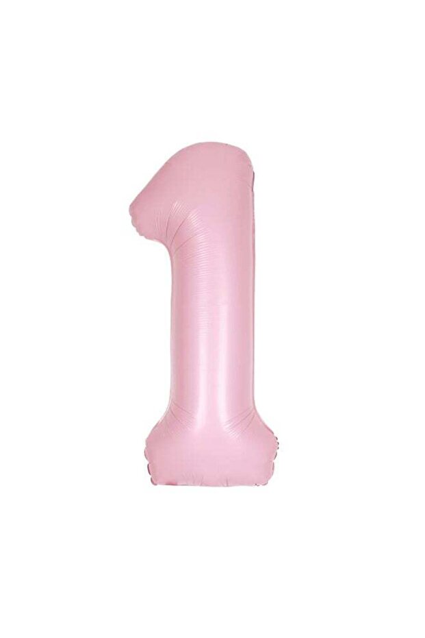 34" Matte Lovely Pink Number 1 Foil Balloon