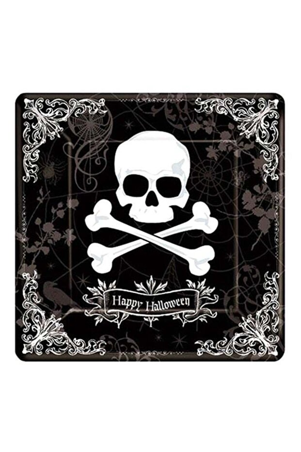 18-Piece Midnight Dreary Square Plate Set 10.25inch