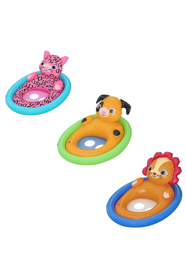 Bestway Baby Float Lil Animal Baby Boat 71x56cm, Assorted 1 Piece (Style & Color May Vary) Each Sol