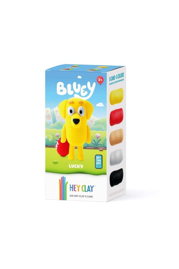 Hey Clay Bluey Lucky Air-Dry Clay Cans Set (74 g, 5 Cans)