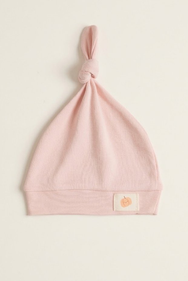 Unisex Baby Pumpkin Arma Detailed 0-6 Months 100% Cotton Interlock Knotted Beanie