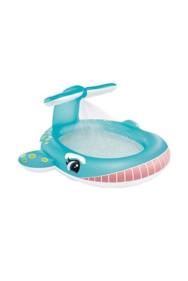 Whale Design Inflatable Swimming Pool For Fun 201x196x91cm Ages 2+ 201x196x91cm