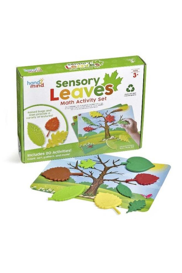 Sensory Leaves Math Activity Set (36-Piece, 6 Textures/Colors, Ages 3+)