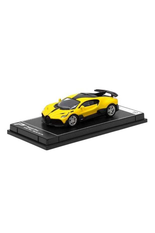 PosterCars 1:64 Scale Bugatti Divo Jaune Soufre Yellow Hypercar – League Collection No. 19 Diecas