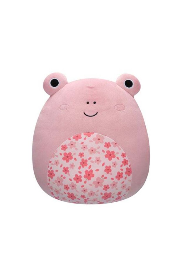 12 inch Medium Plush Kline Pink Frog with Sakura Flower Belly Officially Licensed Kellytoy Plush To