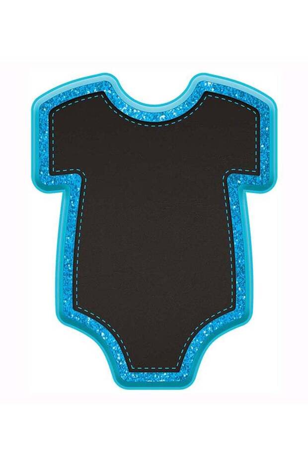 Baby Boy Blue Bodysuit Glitter Easel, Baby Shower Party Decorations