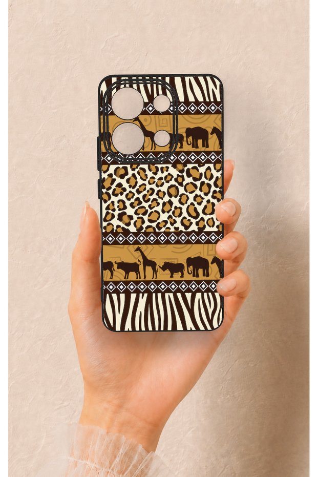 Redmi Note 13 4g Compatible African Safari Pattern Silicone Case