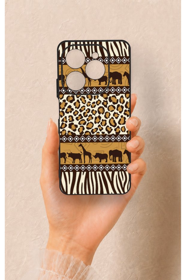 Tecno Spark 20 Pro Compatible African Safari Pattern Silicone Case