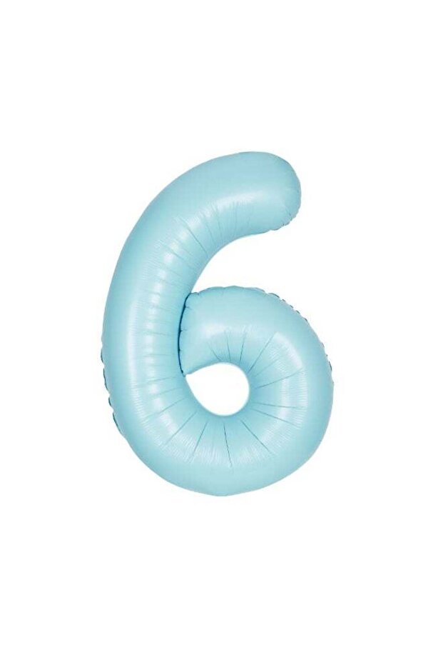 34" Matte Blue 6 Foil Balloon