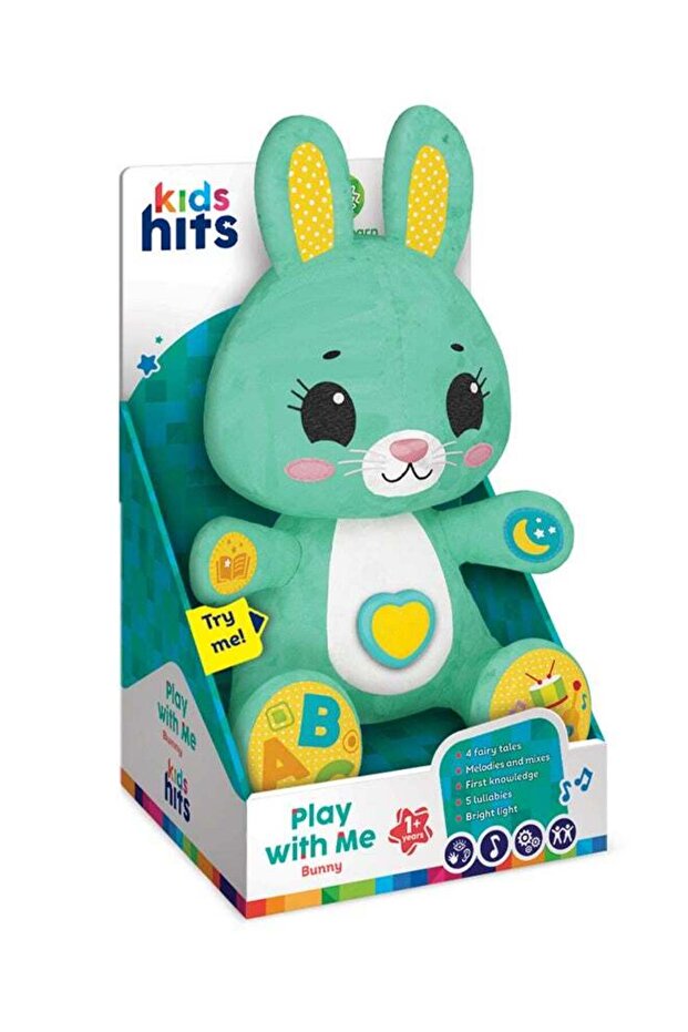 Kids Hits Play with Me Bunny – Interactive Toy for Toddlers 2+ Years – 4 Fairy Tales, Melodies and