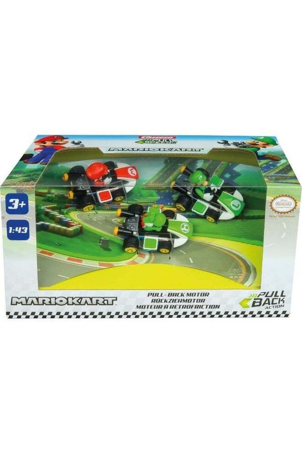 Pull & Speed Mario Kart Triple Pack I Wind-Up Pull-Back Racing Cars I 1:43 Scale [VERIFY: add which