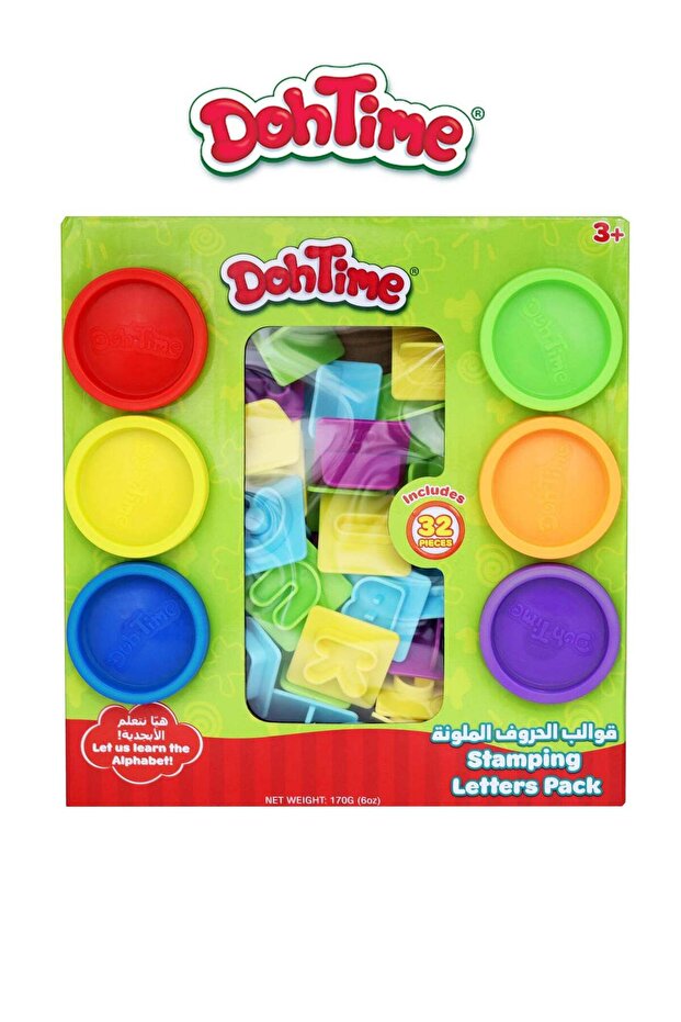DohTime Dough Stamping Letter Pack | Play Dough| Creative Fun Ideas | Develops Sensory Skills | Ent