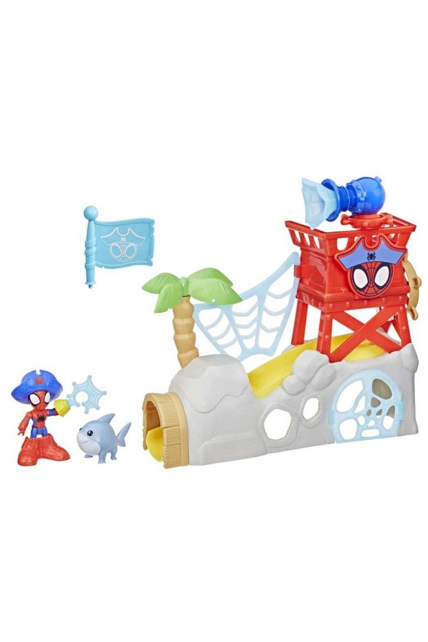 Marvel Spidey and his Amazing Friends Water-Webs Spidey Island, 3-Inch-Scale (7.6 CM) Spider-Man Pl