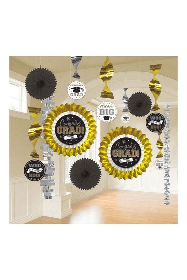 Grad Decorating Kit Paper and Foil Graduation Party Supplies