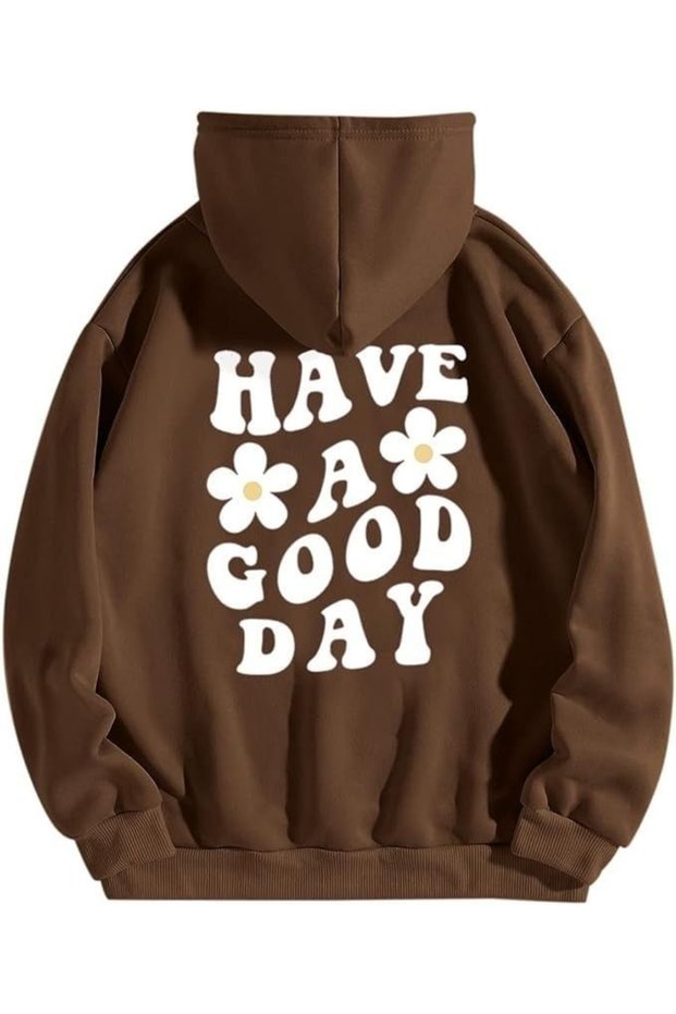 Design Printed Cotton 3 Thread Threaded Oversize Sweatshirt